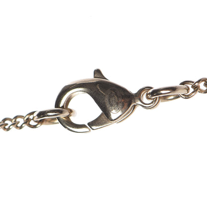 Chanel Metal Quilted CC Pendant Necklace Gold White 5 of 6