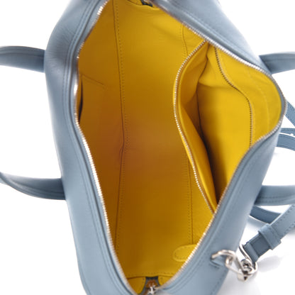 Balenciaga Shiny Day Calfskin Logo XS Triangle Duffle Grey Blue White 9 of 11