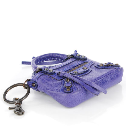 Balenciaga Agneau Classic Hardware Mini First Bag Charm Bleu Lavande 3 of 8