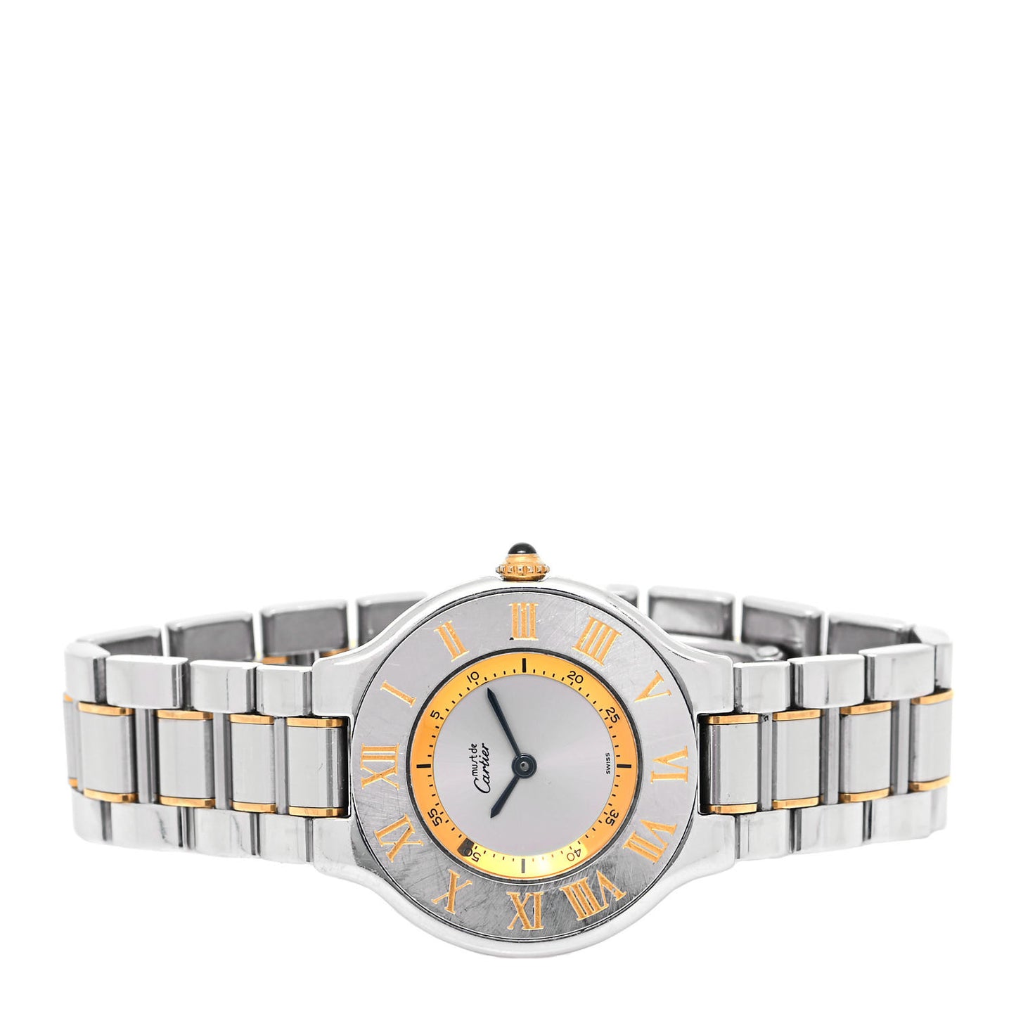 Stainless Steel 18K Yellow Gold 31mm Must De 21 Quartz Watch