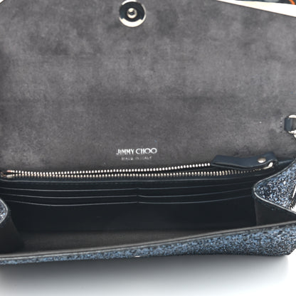 Jimmy Choo Glitter Emmie Clutch Navy 4 of 6