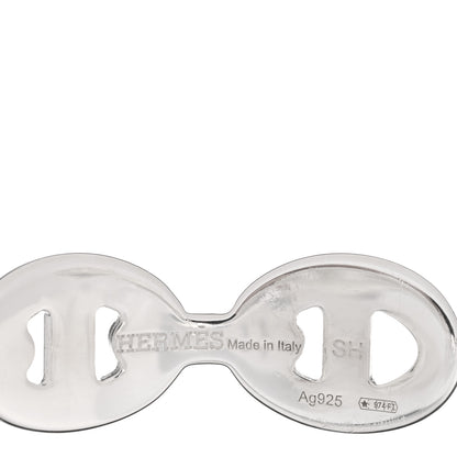 Hermes Sterling Silver MM Chaine d'Ancre Enchainee Cuff Bracelet SH 3 of 4