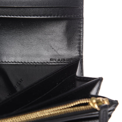 Burberry Signature Grain Calfskin Check Embossed Porter Continental Wallet Black 7 of 12