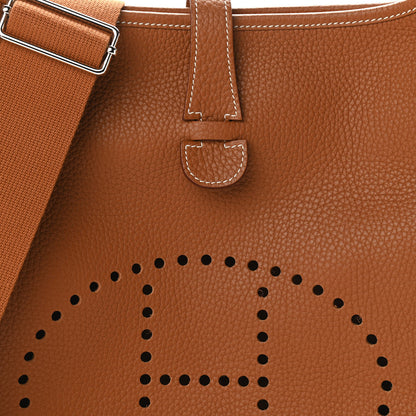 Hermes Taurillon Clemence Evelyne III GM Gold 8 of 11