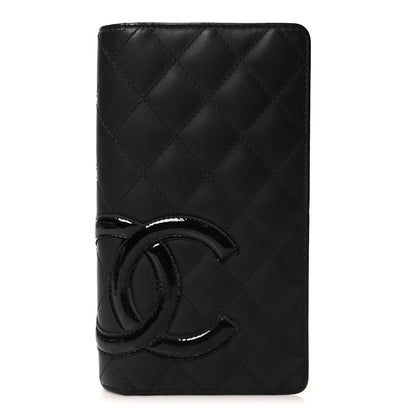 Chanel Calfskin Quilted Cambon Yen Wallet Black 1 of 8