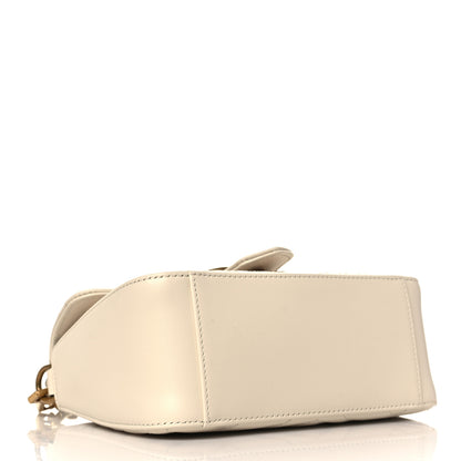 Gucci Calfskin Matelasse Mini GG Marmont Top Handle Shoulder Bag White 4 of 9
