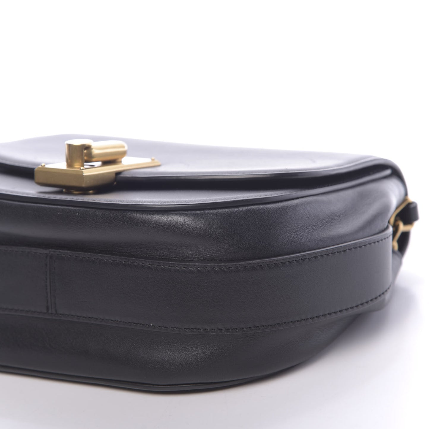 Calfskin West End Jane Saddle Bag Black
