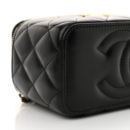 Chanel Lambskin Quilted Small Pillow Crush Vanity Case With Chain Black 9 of 11