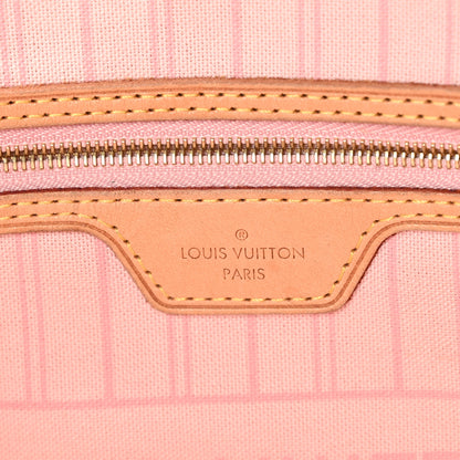 Louis Vuitton Damier Azur Neo Neverfull MM Rose Ballerine 7 of 10