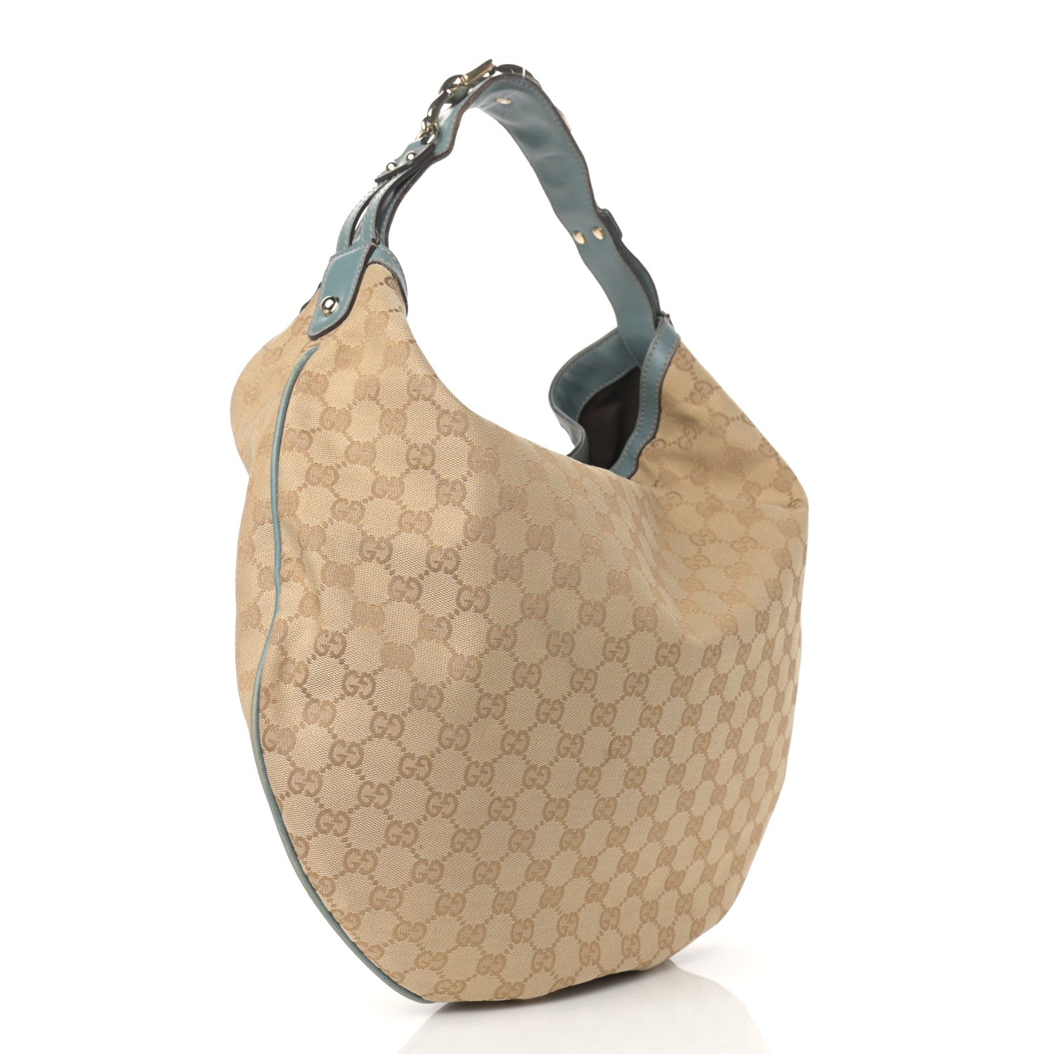 Gucci Monogram Large Wave Hobo Blue 2 of 14