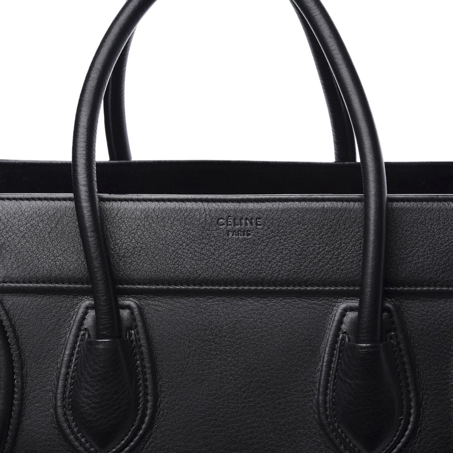 Supple Calfskin Medium Phantom Luggage Black