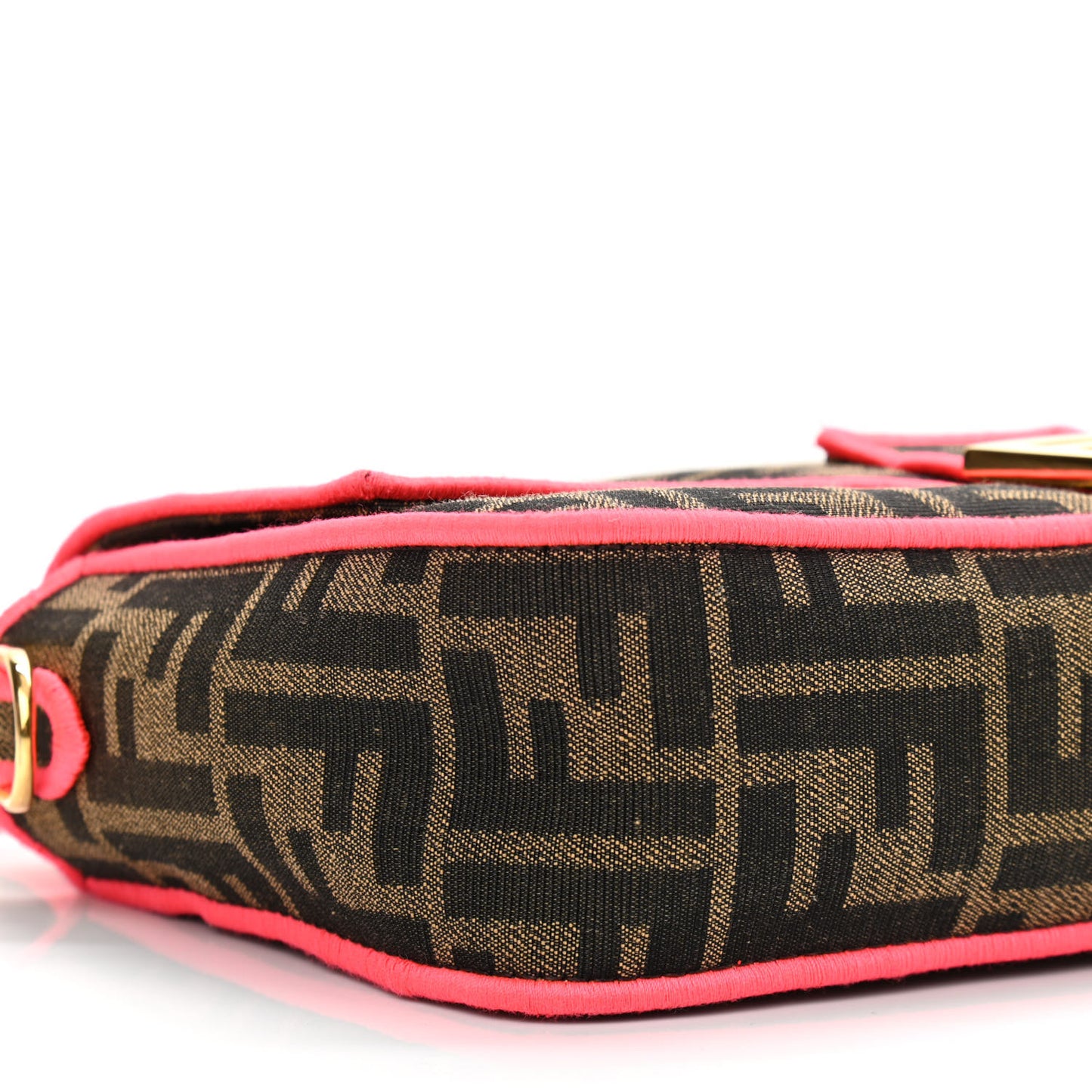 Fabric Jacquard FF 1974 Baguette Tobacco Moro Fuxia Fluo