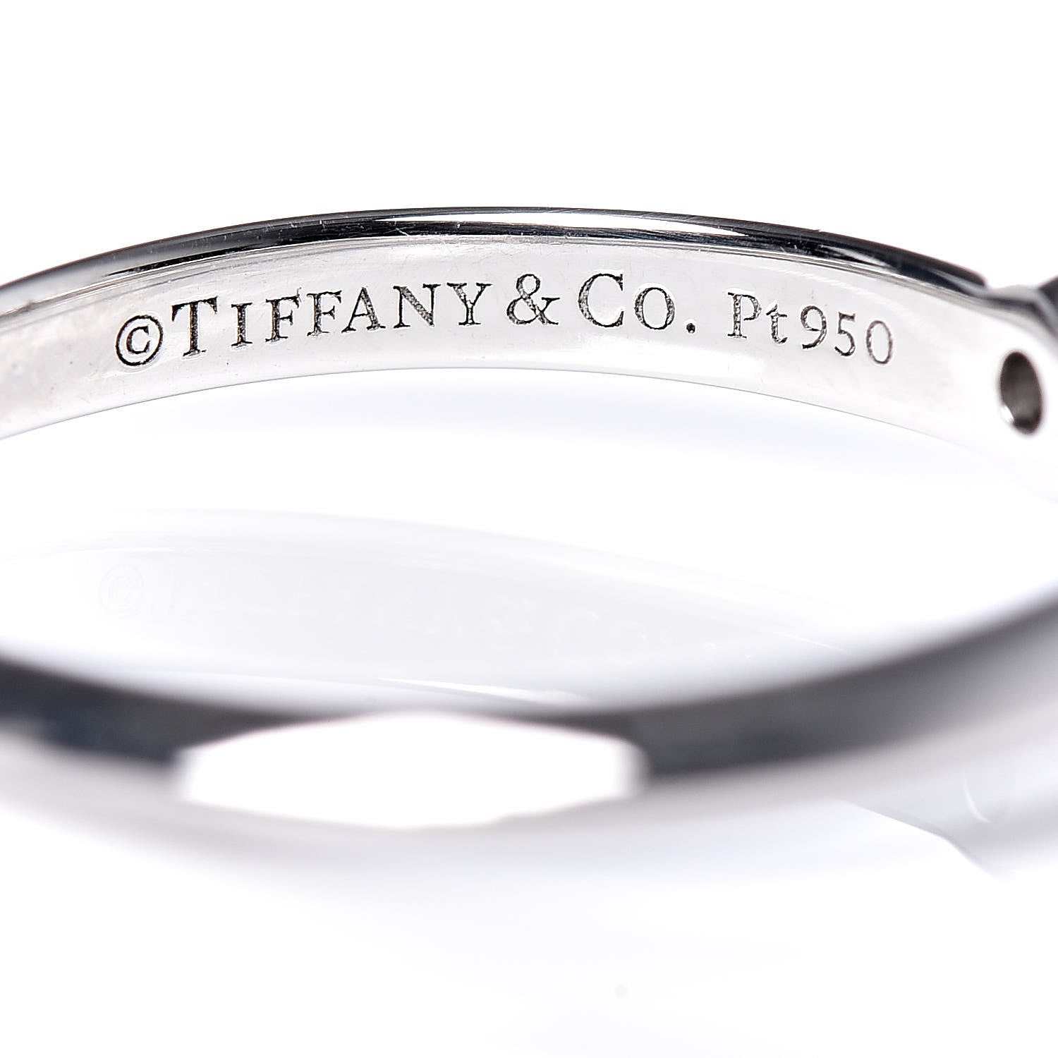 Tiffany Platinum Diamond .40ct Solitaire Engagement Ring 46 3.75 6 of 6
