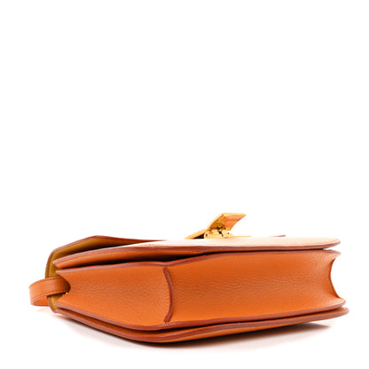 Celine Goatskin Medium Classic Box Flap Bag Orange 4 of 16