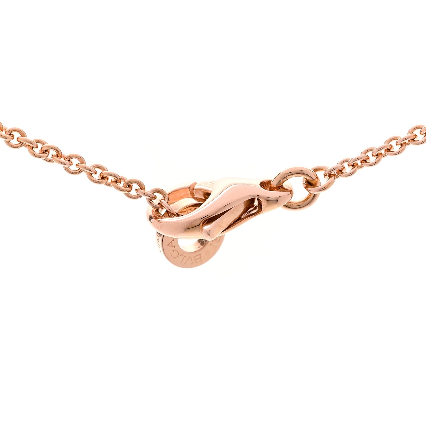18K Rose Gold Diamond B.Zero1 Open Legends Pendant Necklace