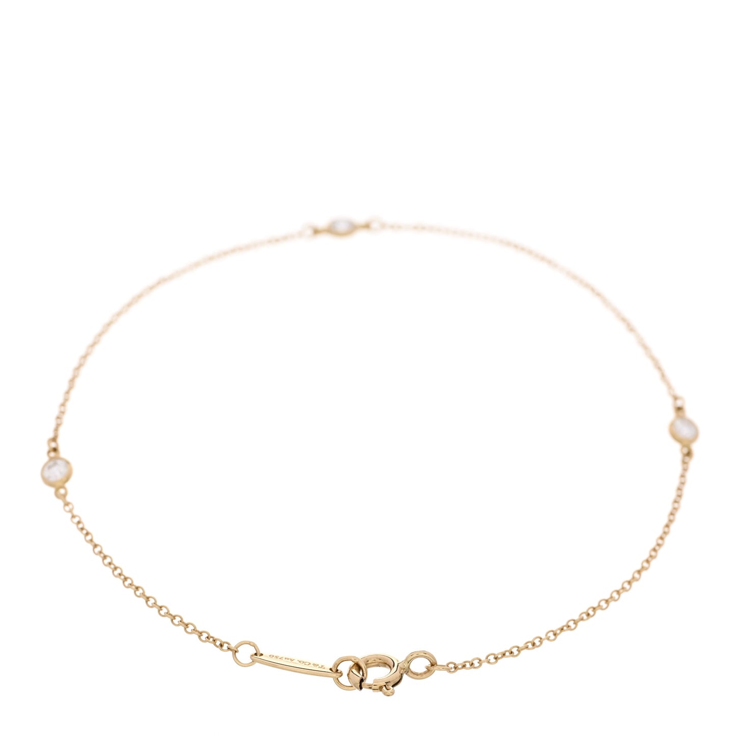 18K Yellow Gold Diamond .15ctw Elsa Peretti Diamonds by the Yard Station Bracelet