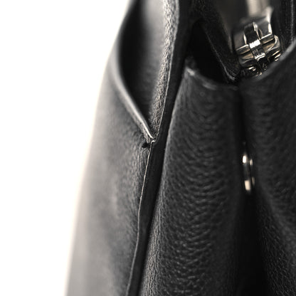 Saint Laurent Grained Calfskin Small Cabas Rive Gauche Black 12 of 13