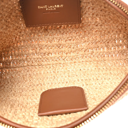 Saint Laurent Raffia Calfskin Gaby Crossbody Bag Natural Brick 5 of 11