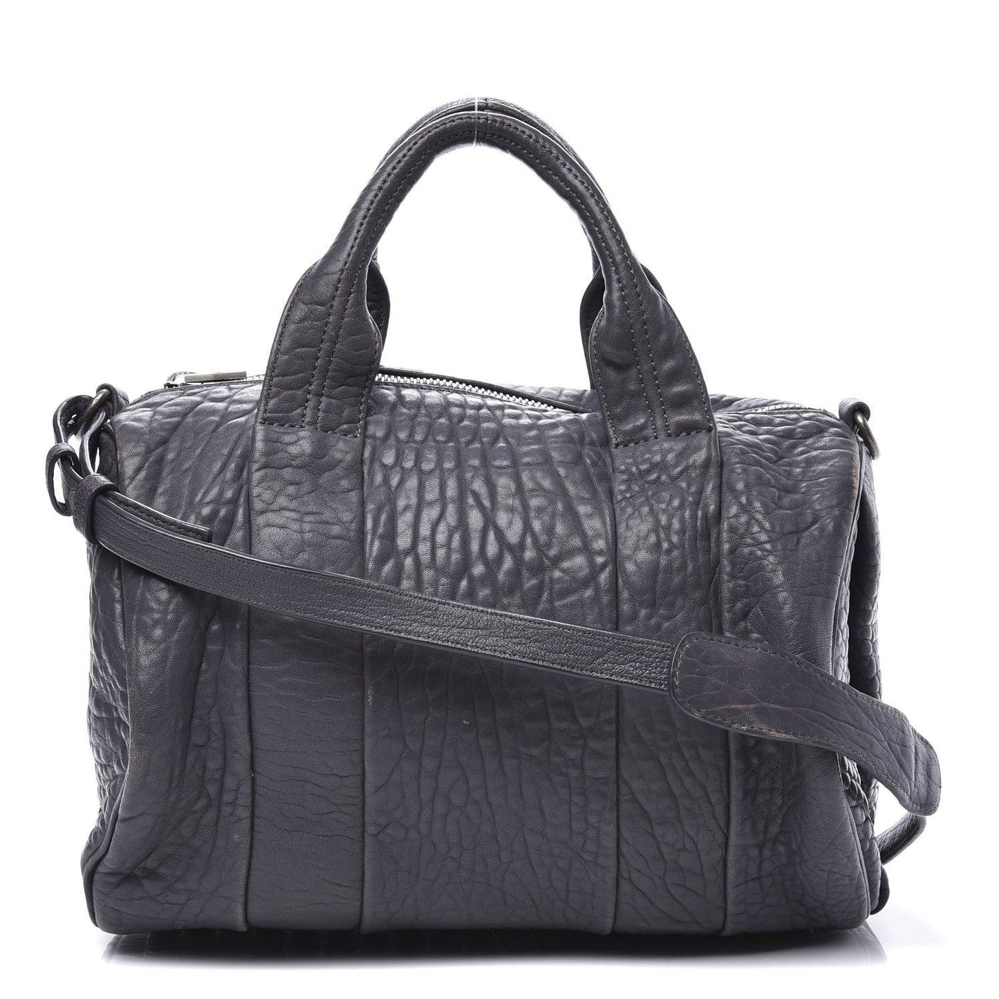 Pebbled Lambskin Rocco Tundra Silver Hardware
