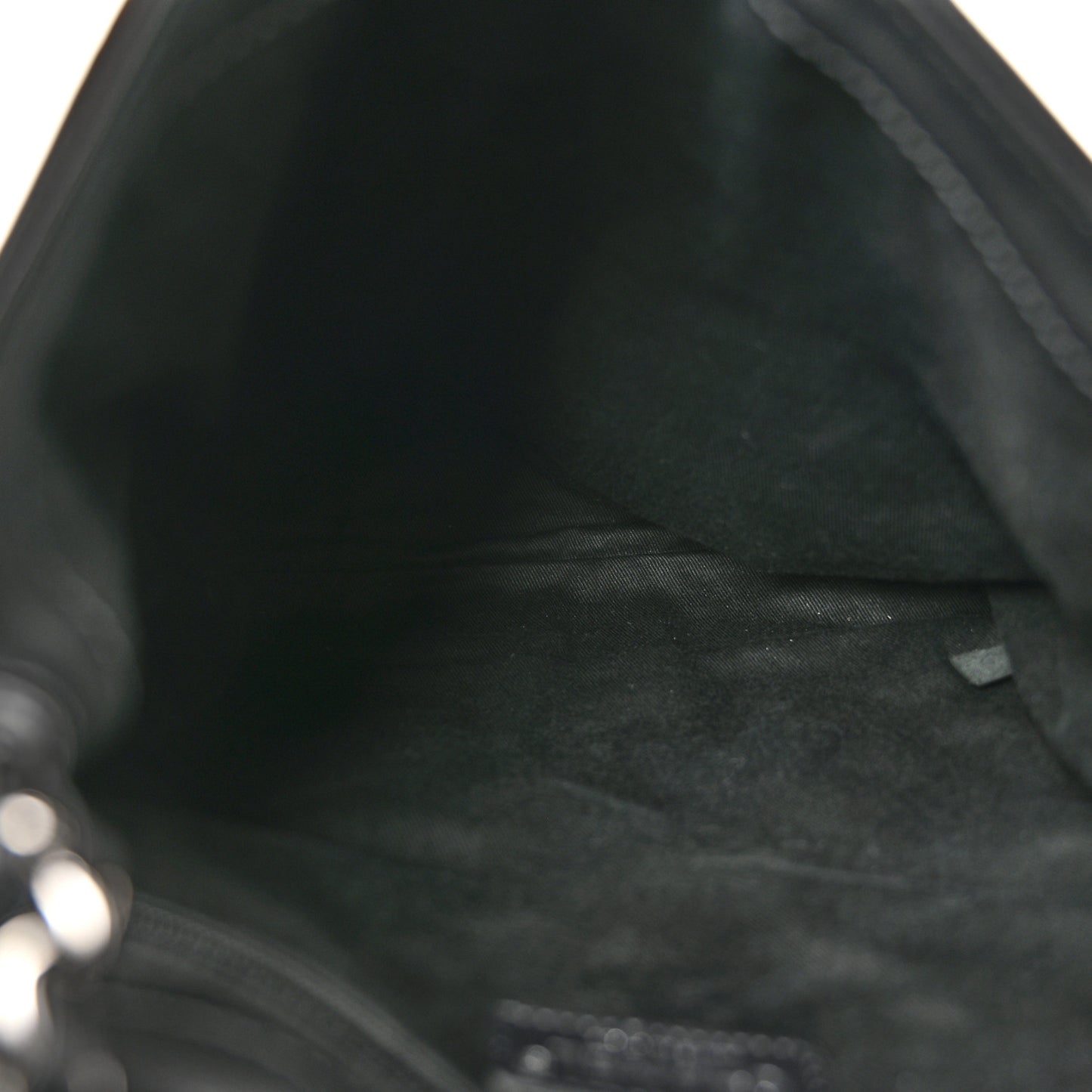 Calfskin Diamond Stitch Large Messenger Black