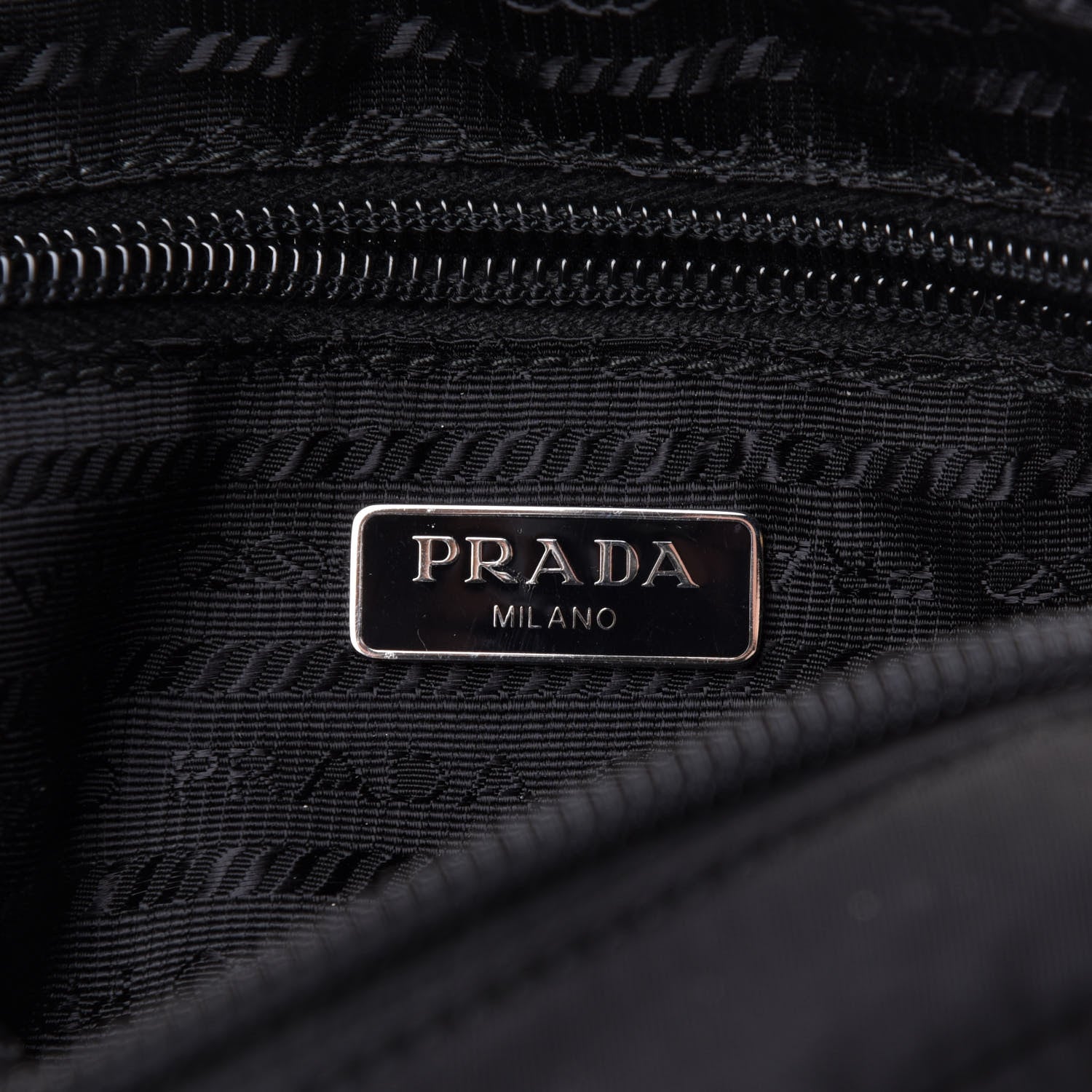 Prada Tessuto Nylon Saffiano Wristlet Black 7 of 11