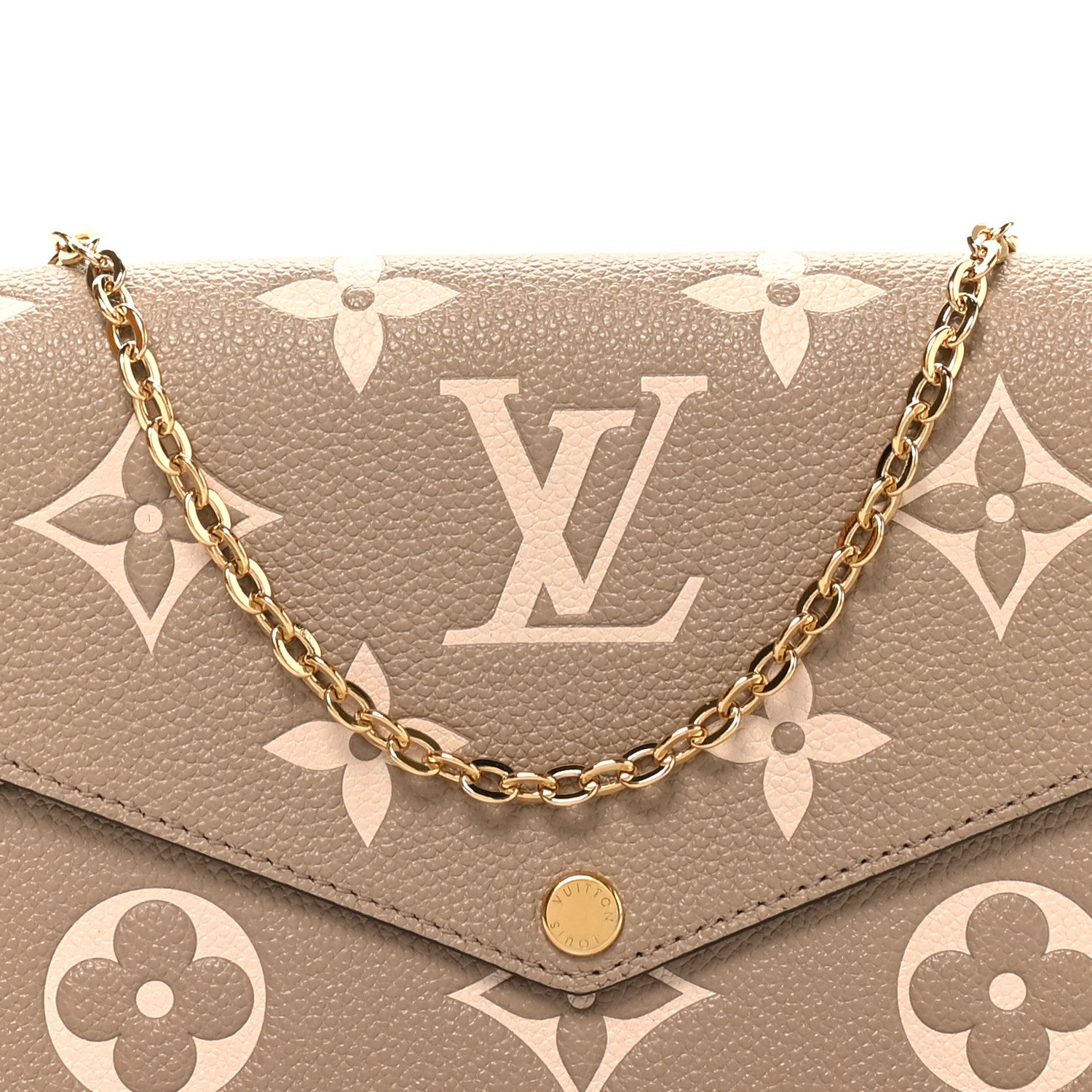 Louis Vuitton Empreinte Monogram Giant Felicie Pochette Tourterelle Creme 8 of 11