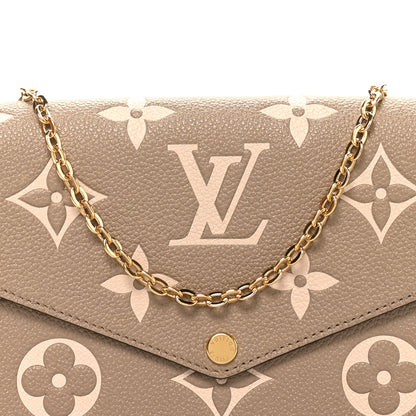 Louis Vuitton Empreinte Monogram Giant Felicie Pochette Tourterelle Creme 8 of 11