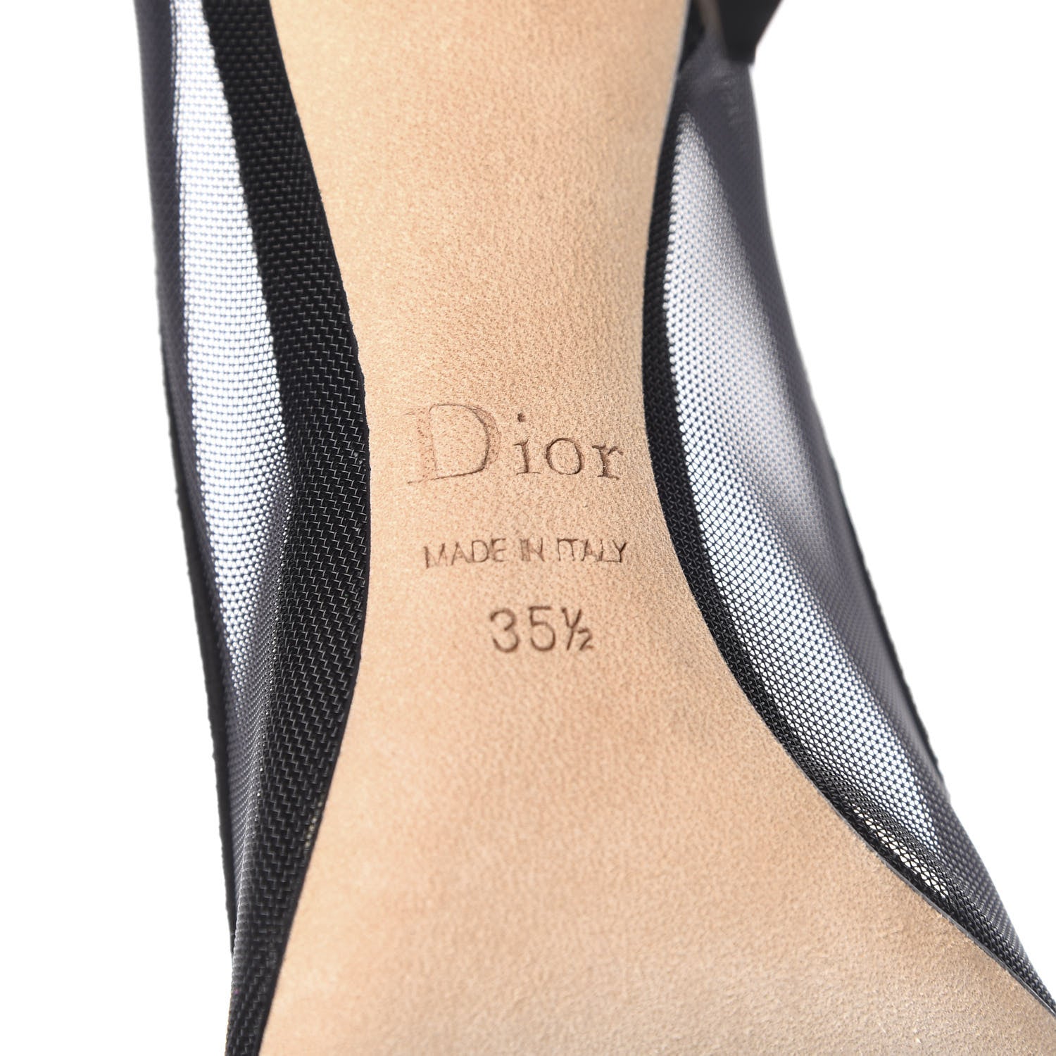 Christian Dior Suede Mesh Songe Pumps 35.5 Black 8 of 8