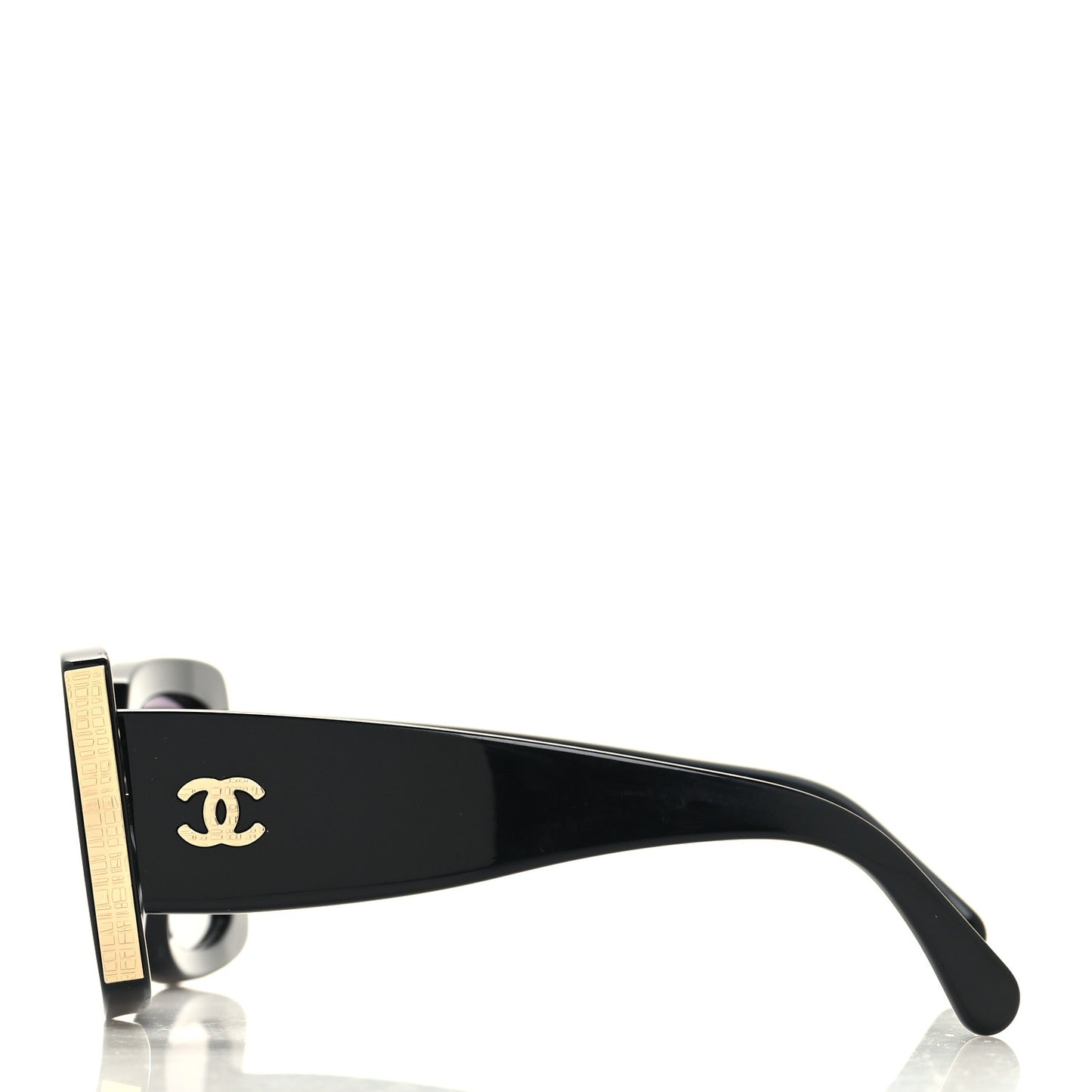 Acetate Rectangle Sunglasses 5435 Black