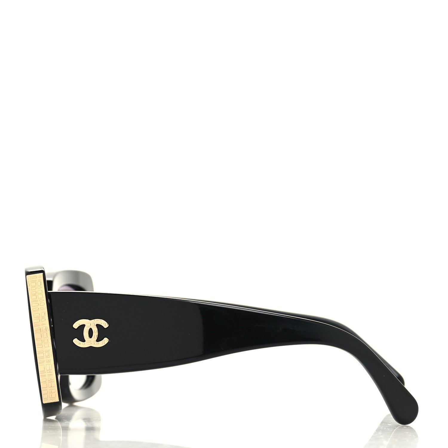 Chanel Acetate Rectangle Sunglasses 5435 Black 3 of 8