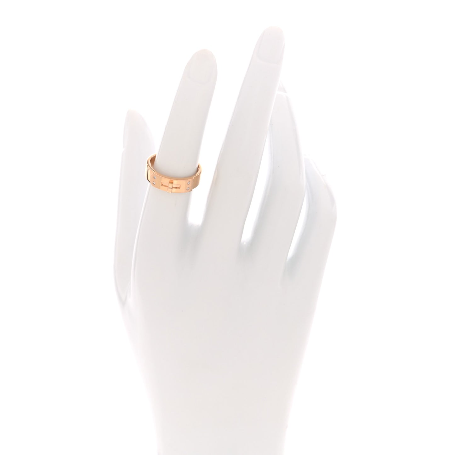 18K Rose Gold Diamond PM Kelly Ring 52 6