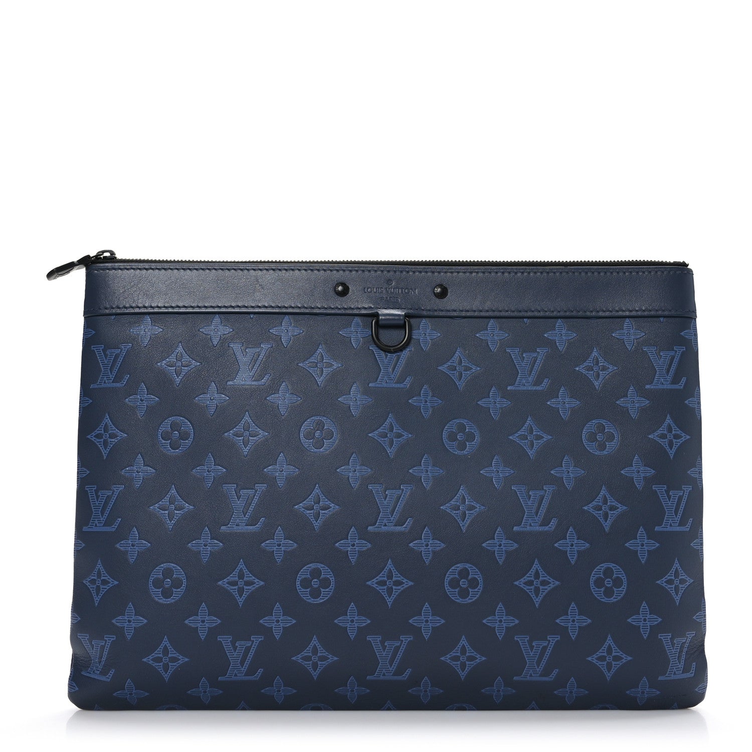 Louis Vuitton Monogram Shadow Discovery Pochette GM Blue 1 of 7