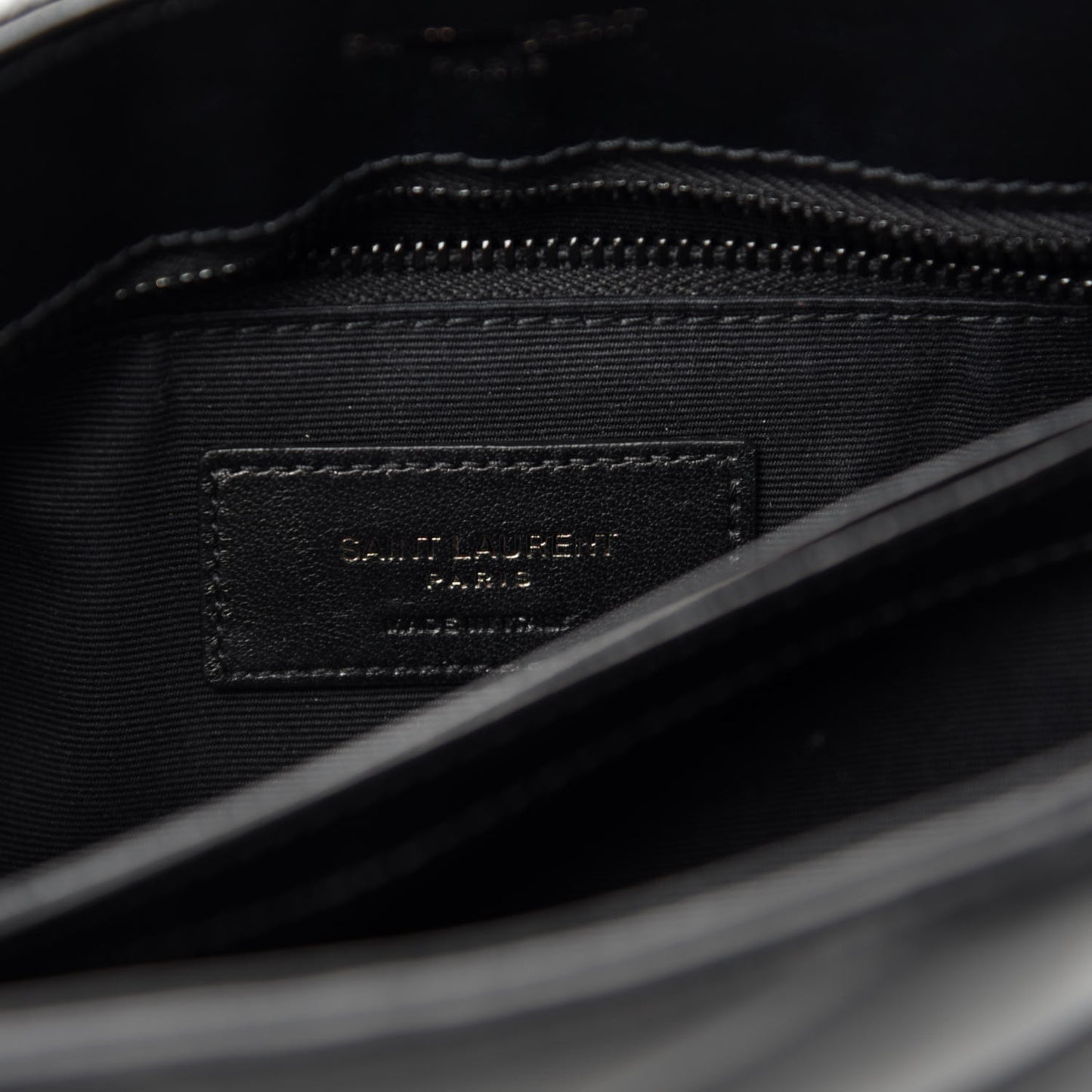 Calfskin Y Quilted Monogram Toy Loulou Crossbody Bag Black