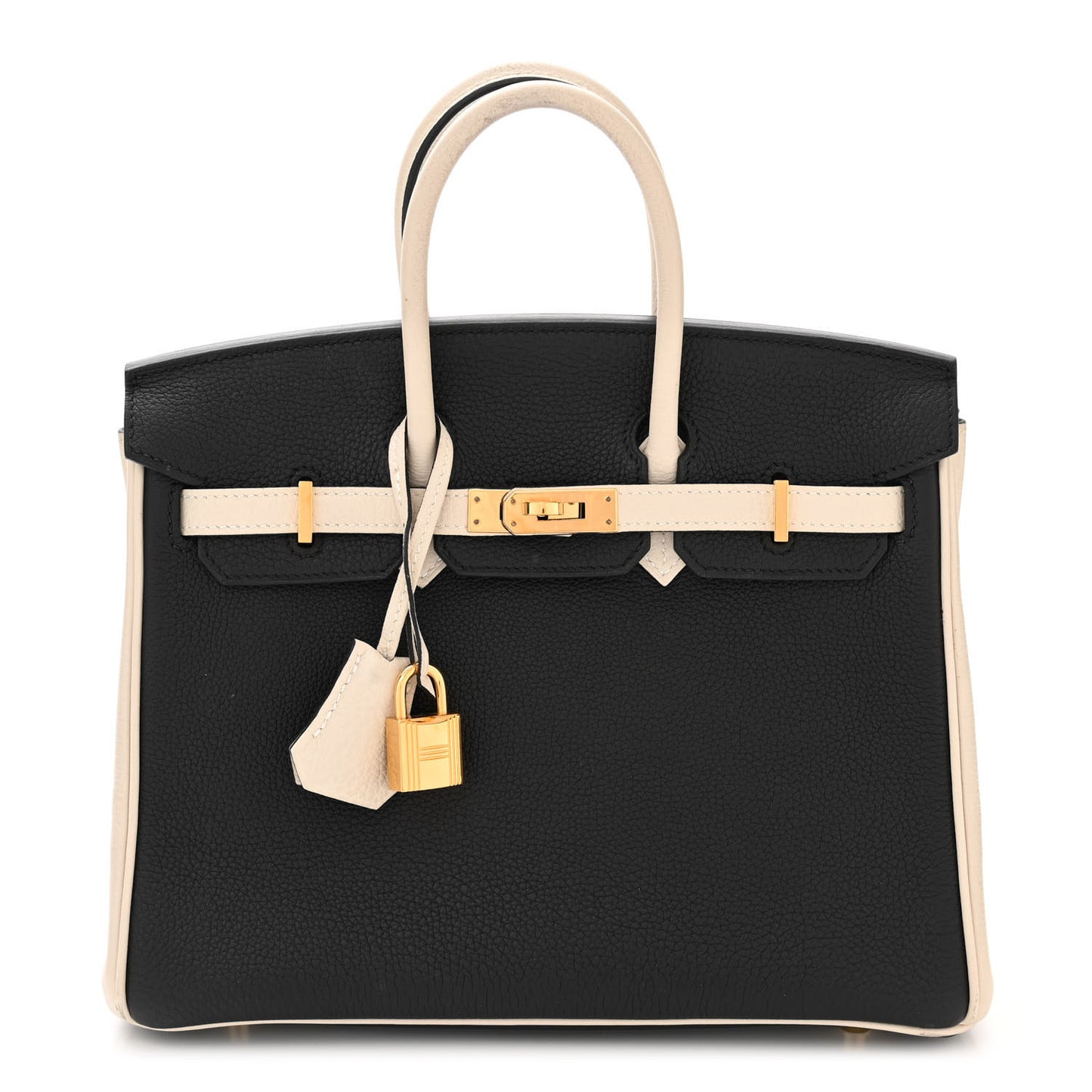 Togo Horseshoe Birkin 25 Black Craie