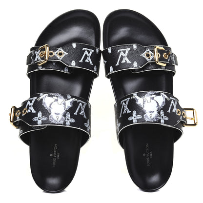 Louis Vuitton Catogram Bom Dia Flat Mule 42 Black White 5 of 11