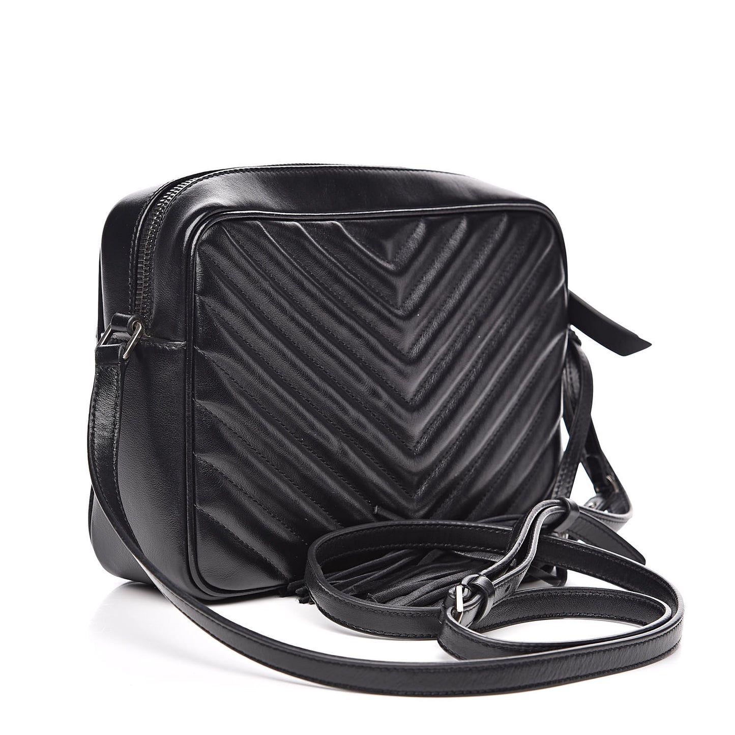 Calfskin Matelasse Monogram Lou Camera Bag Black