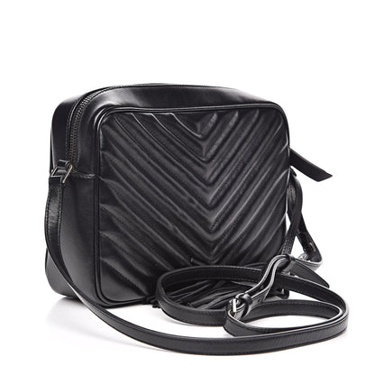Saint Laurent Calfskin Matelasse Monogram Lou Camera Bag Black 3 of 14