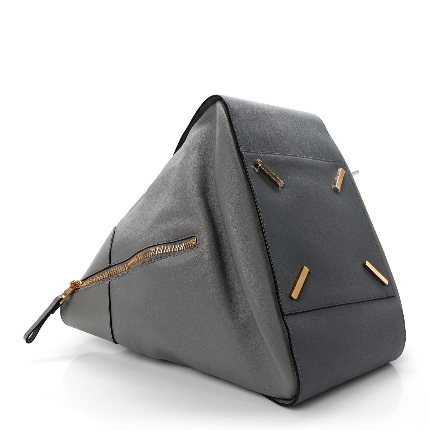 Loewe Calfskin Medium Hammock Shoulder Bag Grey Black 4 of 9