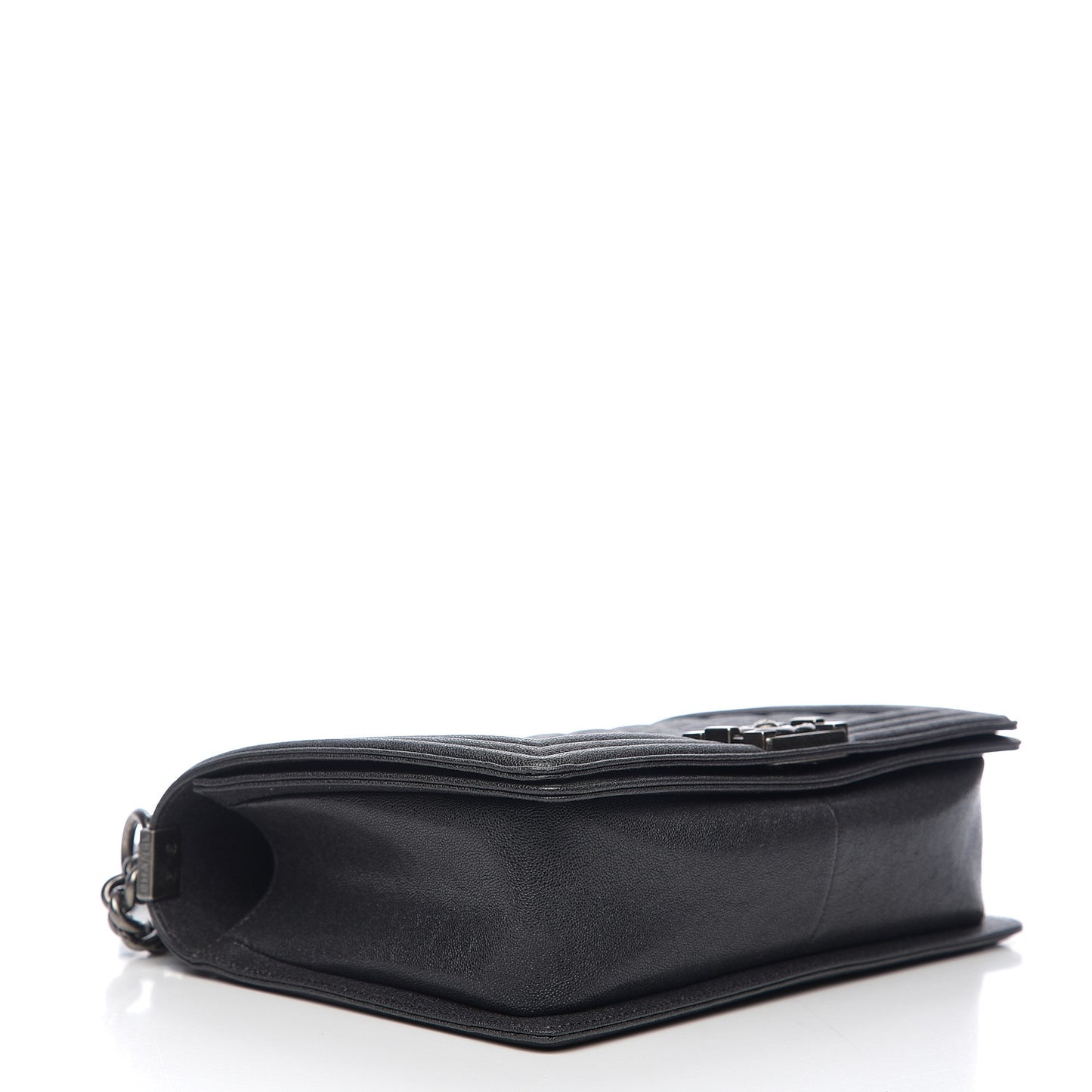 Metallic Caviar Quilted New Medium Boy Flap Grey