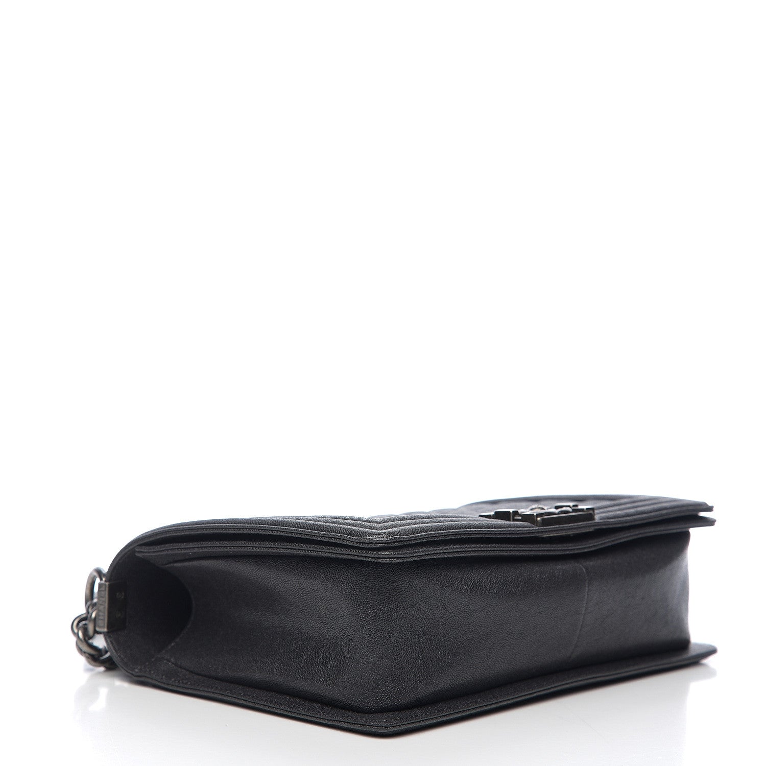Chanel Metallic Caviar Quilted New Medium Boy Flap Grey 3 of 9