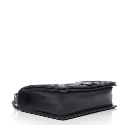 Chanel Metallic Caviar Quilted New Medium Boy Flap Grey 3 of 9