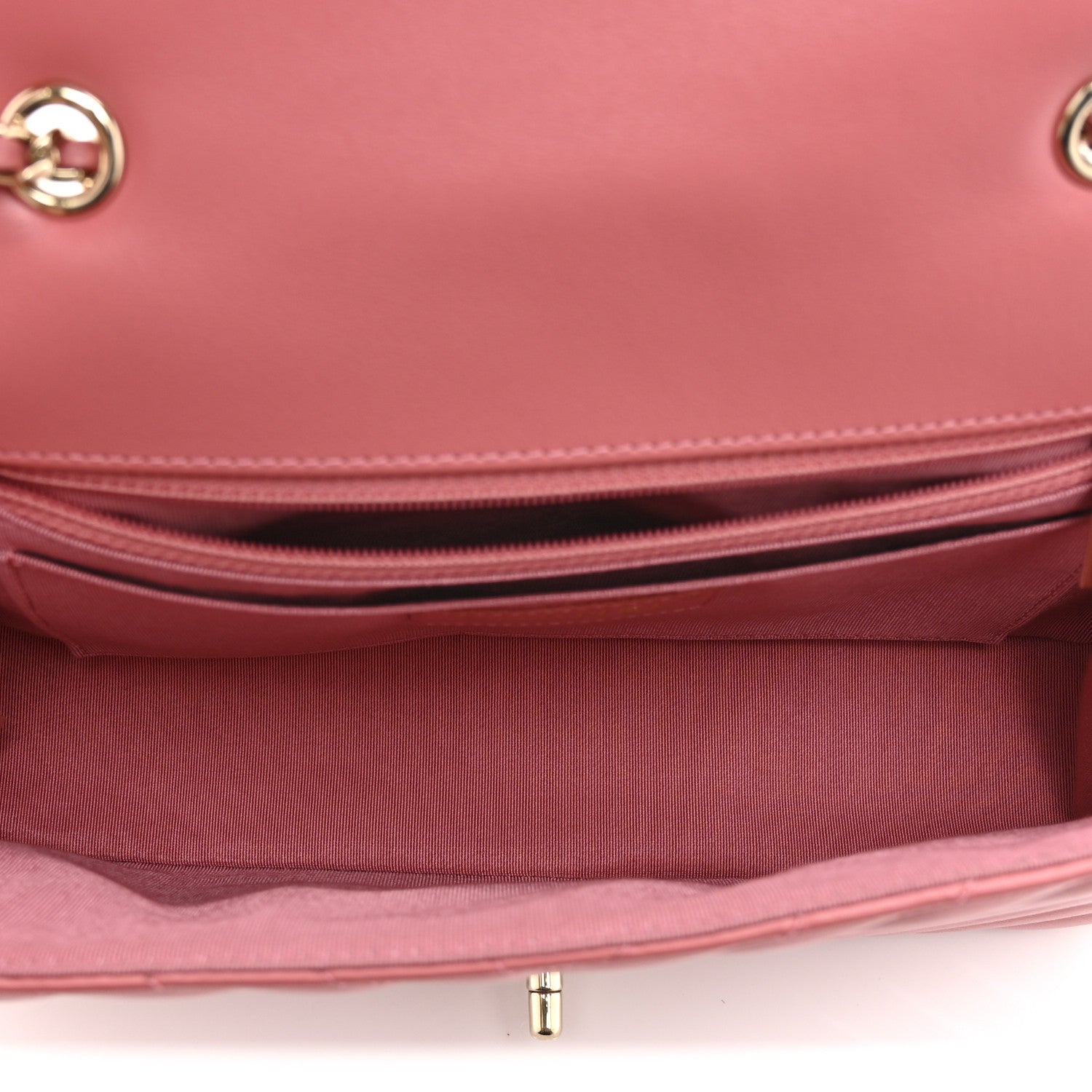 Chanel Calfskin Chevron Quilted Small Statement Flap Pink 5 of 10