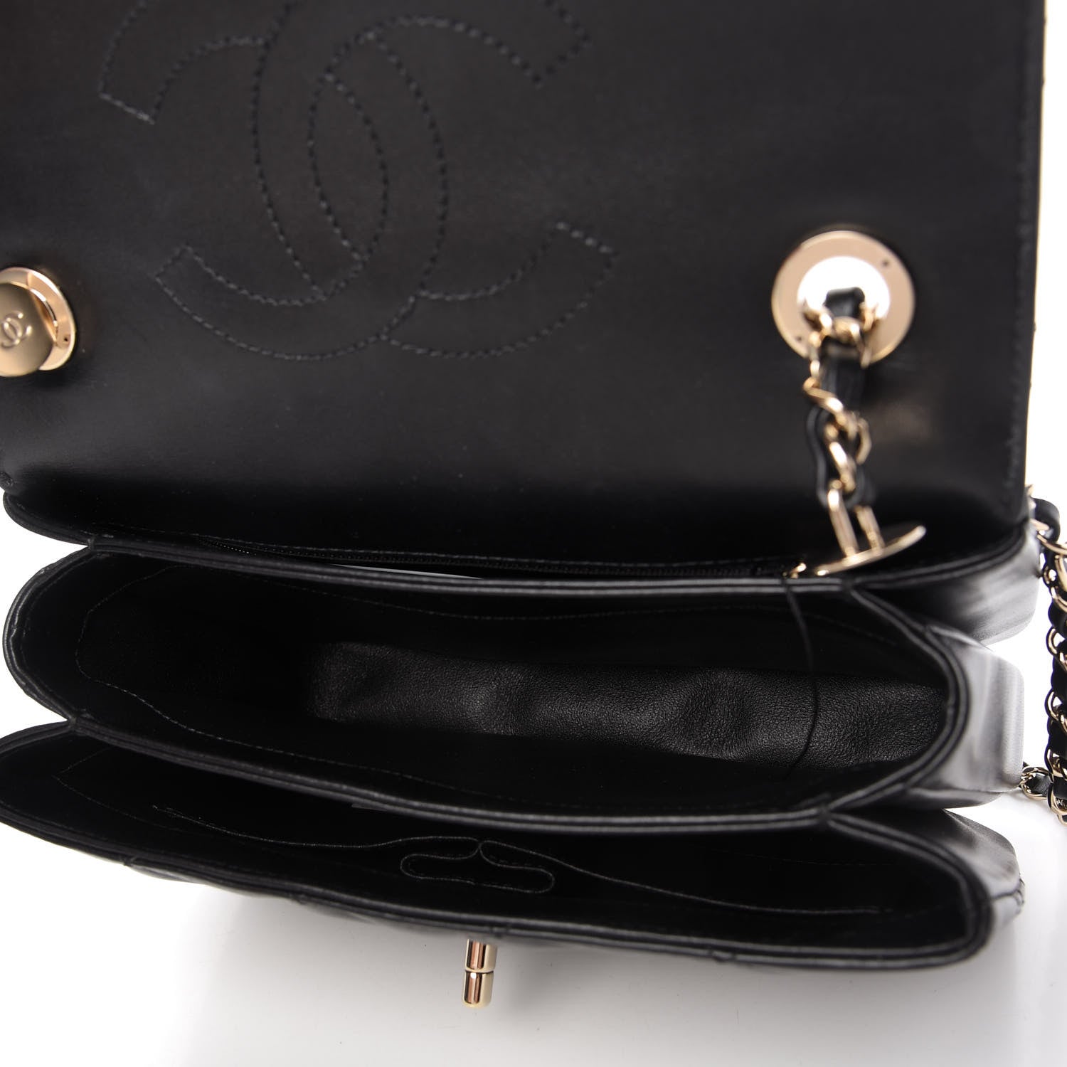Chanel Lambskin Quilted Small Trendy CC Dual Handle Flap Bag Black 5 of 11