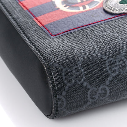 Gucci GG Supreme Monogram Night Courrier Flat Messenger Bag Black Multicolor 8 of 9
