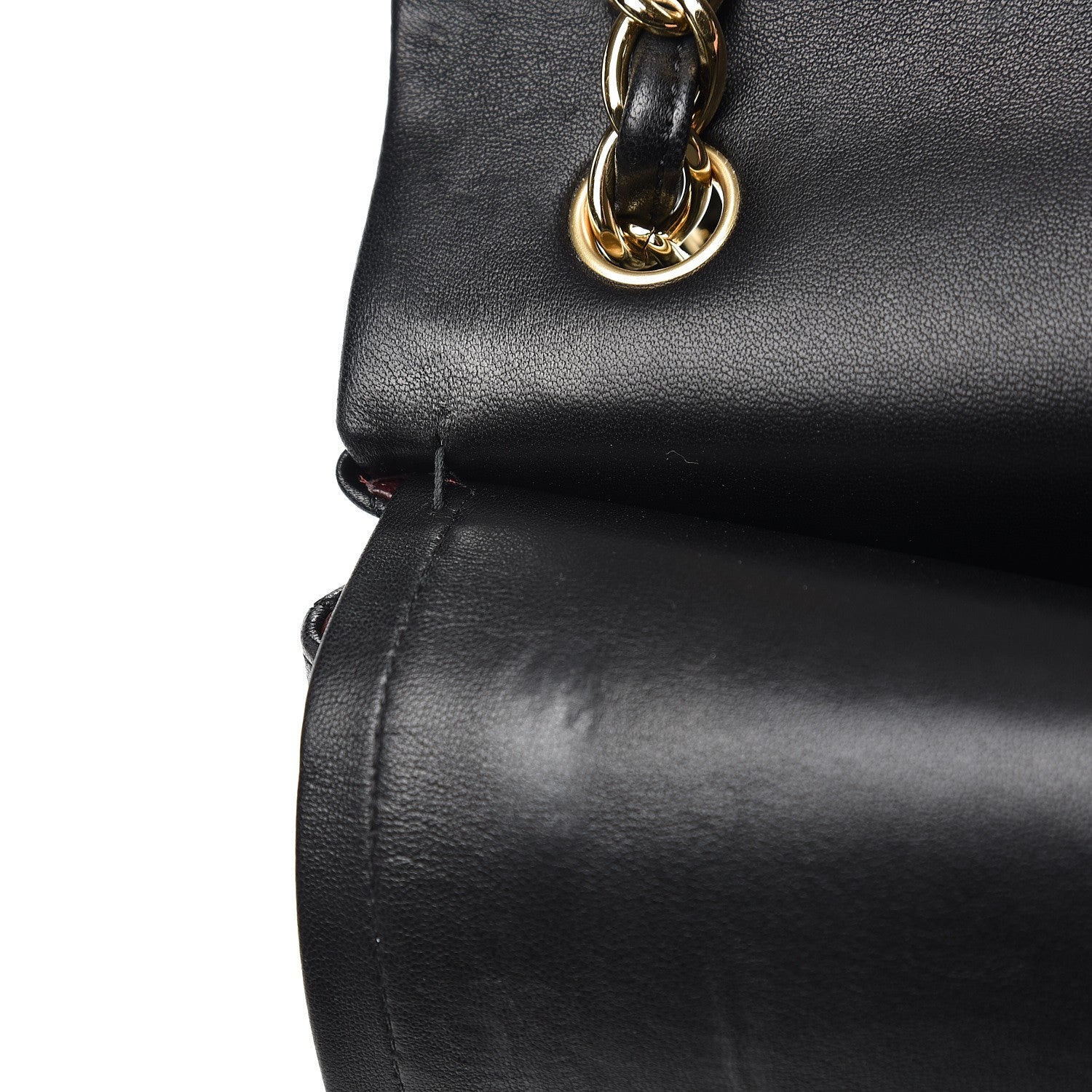 Chanel Lambskin Quilted Jumbo Double Flap Black 12 of 13