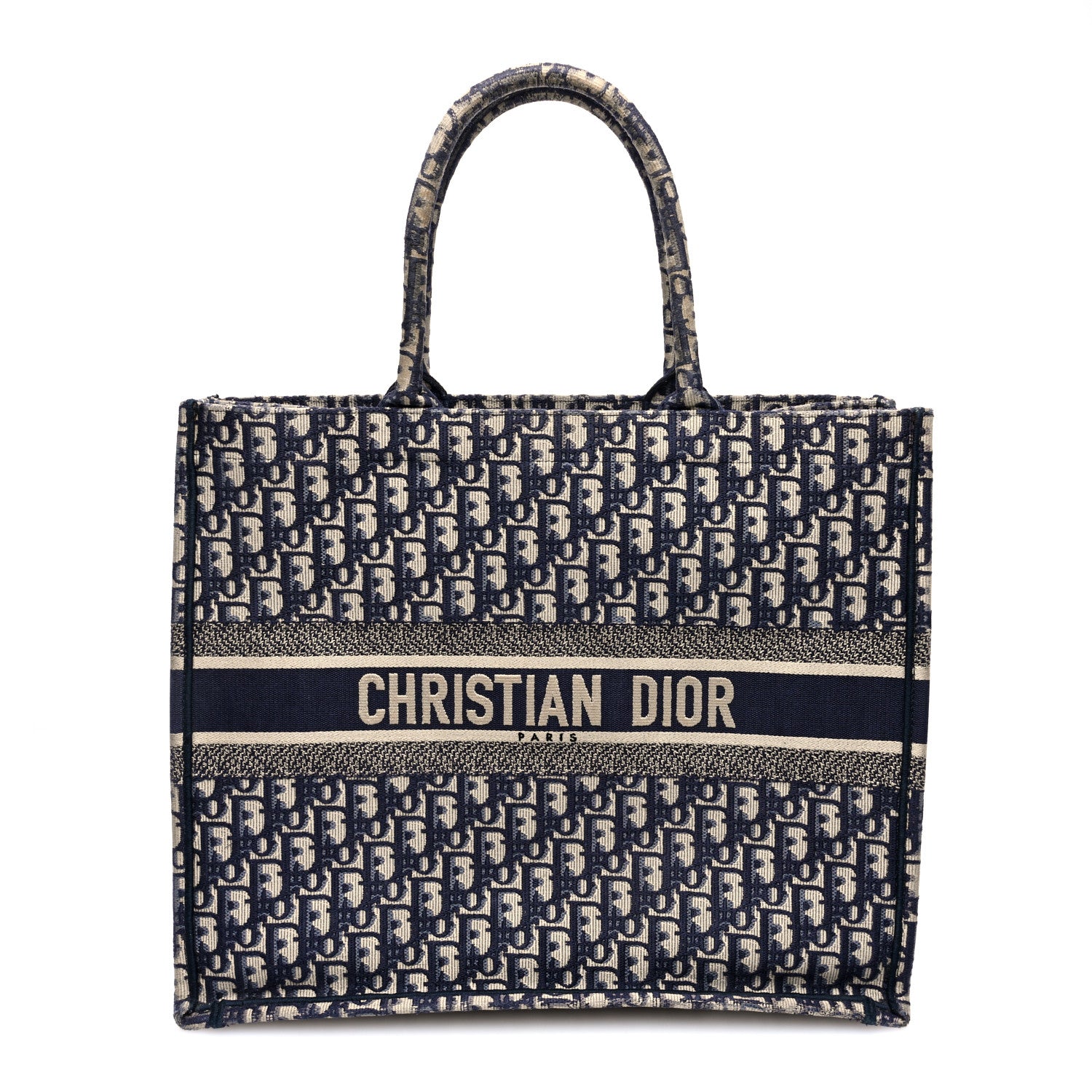 Christian Dior Oblique Large Book Tote Blue Multicolor 1 of 12