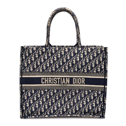 Christian Dior Oblique Large Book Tote Blue Multicolor 1 of 12