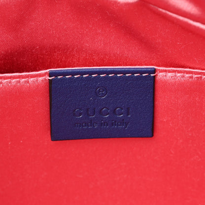 Gucci Velvet Matelasse Small GG Marmont Chain Shoulder Bag Cobalt 6 of 10