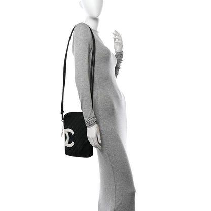Chanel Calfskin Quilted Medium Cambon Messenger Black White 2 of 11
