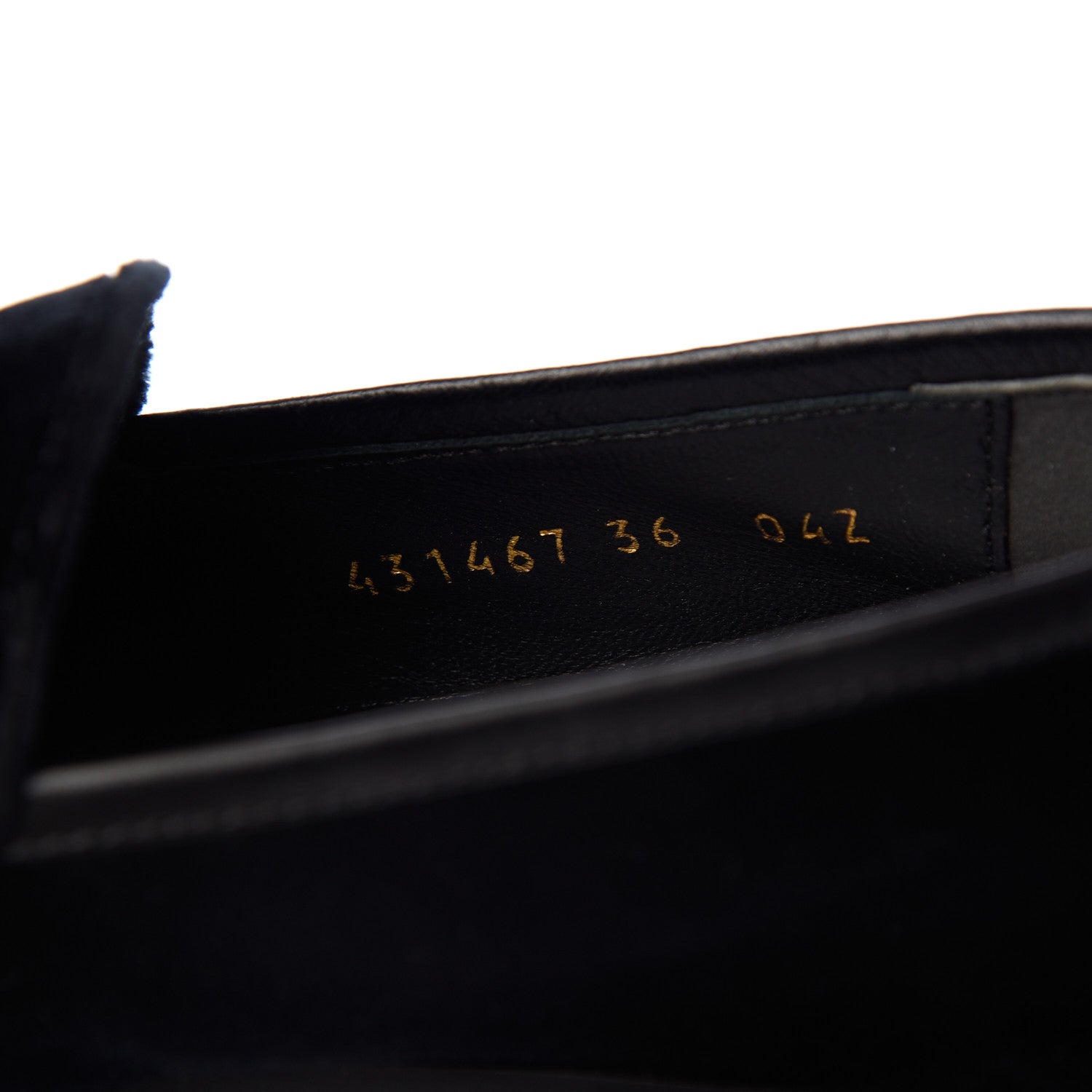 Gucci Velvet Horsebit Womens Jordaan Loafers 36 Black 8 of 15